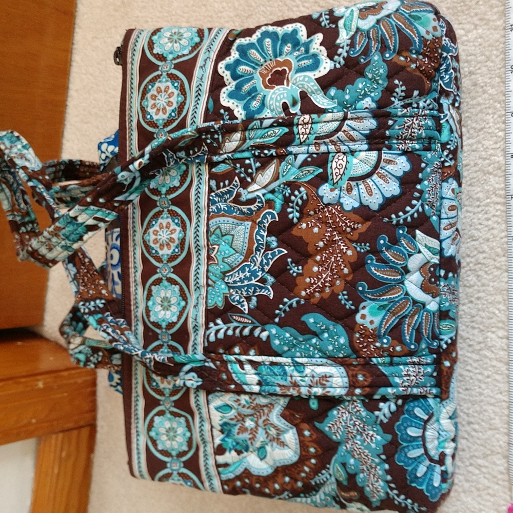 Vb Handbag Brown/Blue Pattern - image 3